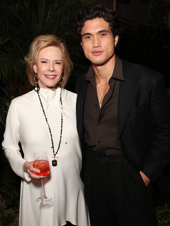 Charles Melton and JoBeth Williams